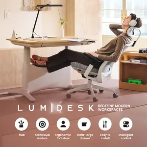 COLAMY LumiDesk All-in-1 Electric Height Adjustable Desk