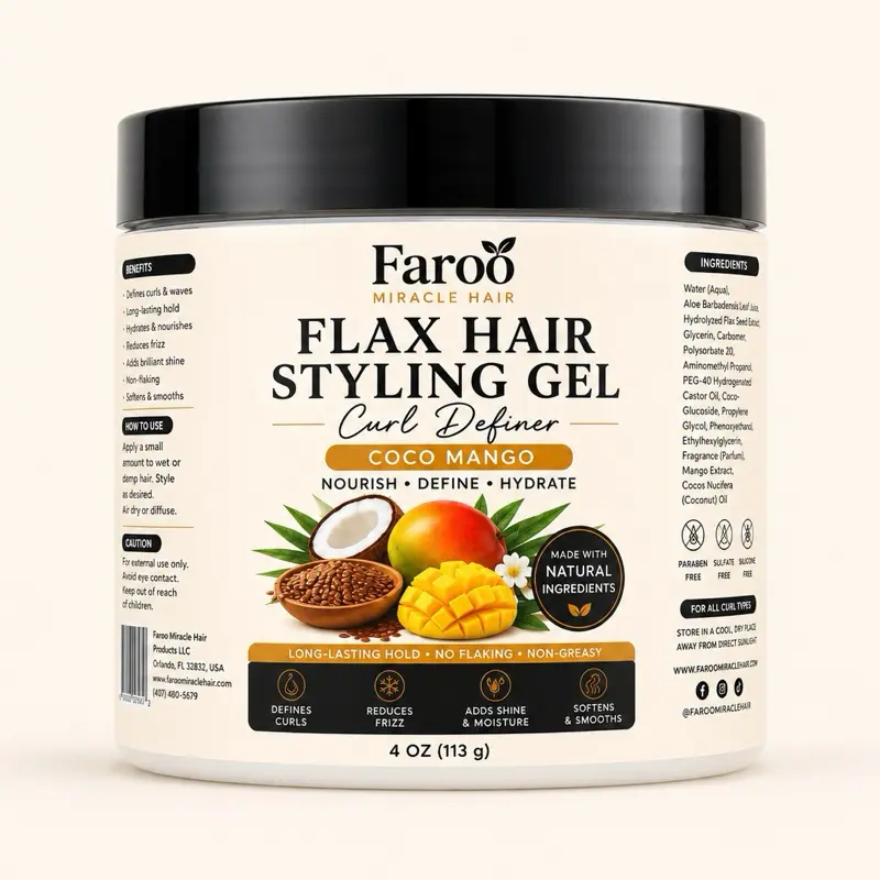 Flax hair styling Gel