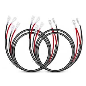 Nilight 2PCS 16 AWG Wiring Harness Extension Kit –Help 1 Lead Harness to Connect 2 Off Road LED Light Bar Black