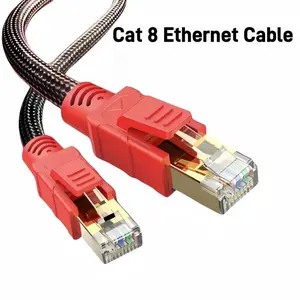 MIZIQIER Cat 8 Ethernet Cable, High Speed Braided 40Gbps 2000Mhz Network Cord, Cat8 RJ45 Shielded Indoor LAN Cables Compatible for Gaming PC PS5 Xbox Modem Router