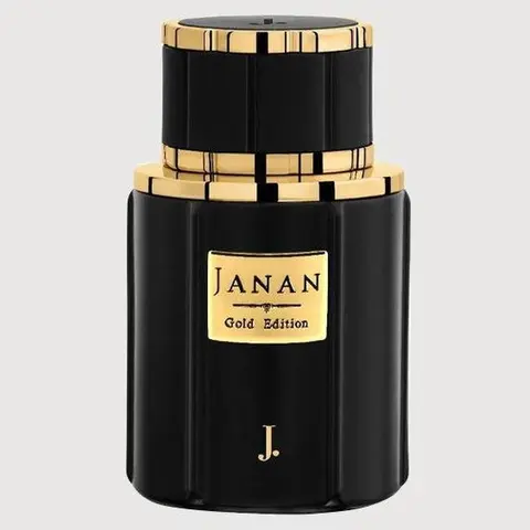 J. Fragrances JANAN Gold Edition Men's 3.4 fl oz (100ml) EDP Liquid Aromatic Citrus Woody Masculine Fragrance - Black Currant, Earthy Leather, Musk, Vanilla, Bold Elegant Confidence-Boosting Daywear Evening Fragrance Cologne