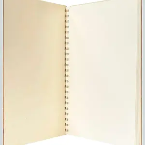Custom Wood Covered Notebooks with Spiral Binding for Easy Flipping and Writing