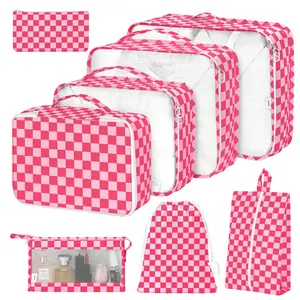 8 Set Packing Cubes for Suitcases, Packing Cube with Shoe, Cosmetics, Clothing, and Accessories Bags Packing Cubes for Travel Luggage Organizer，Travel Essential Storage Bags for Women & Men， Space-Saving Travel Organization Pouch
