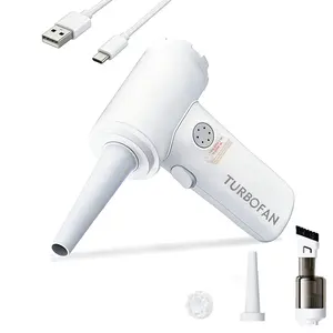 Oroms 2-in-1 Mini Desk Vacuum & Air Duster, Portable Keyboard Cleaner with USB Rechargeable Turbo Fan summer