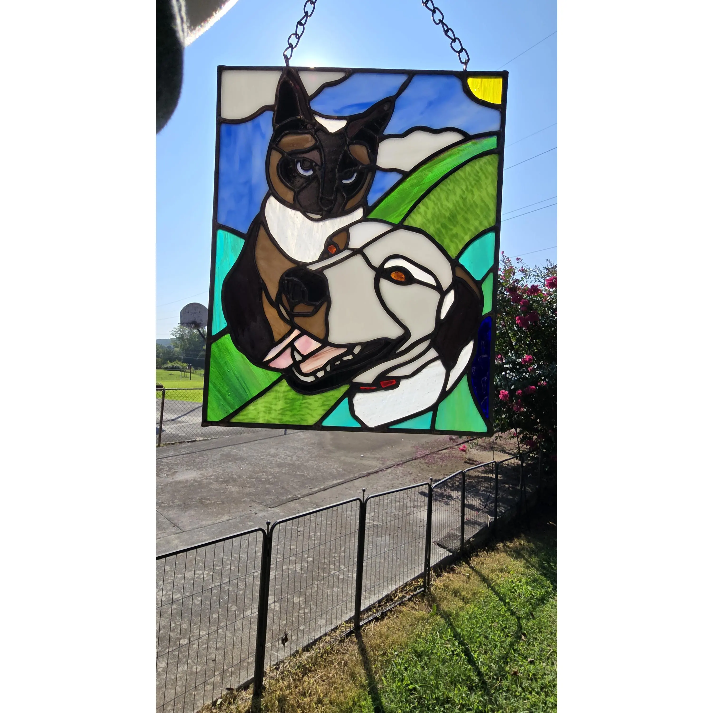 Custom Handcrafted Stained Glass Pet Portrait