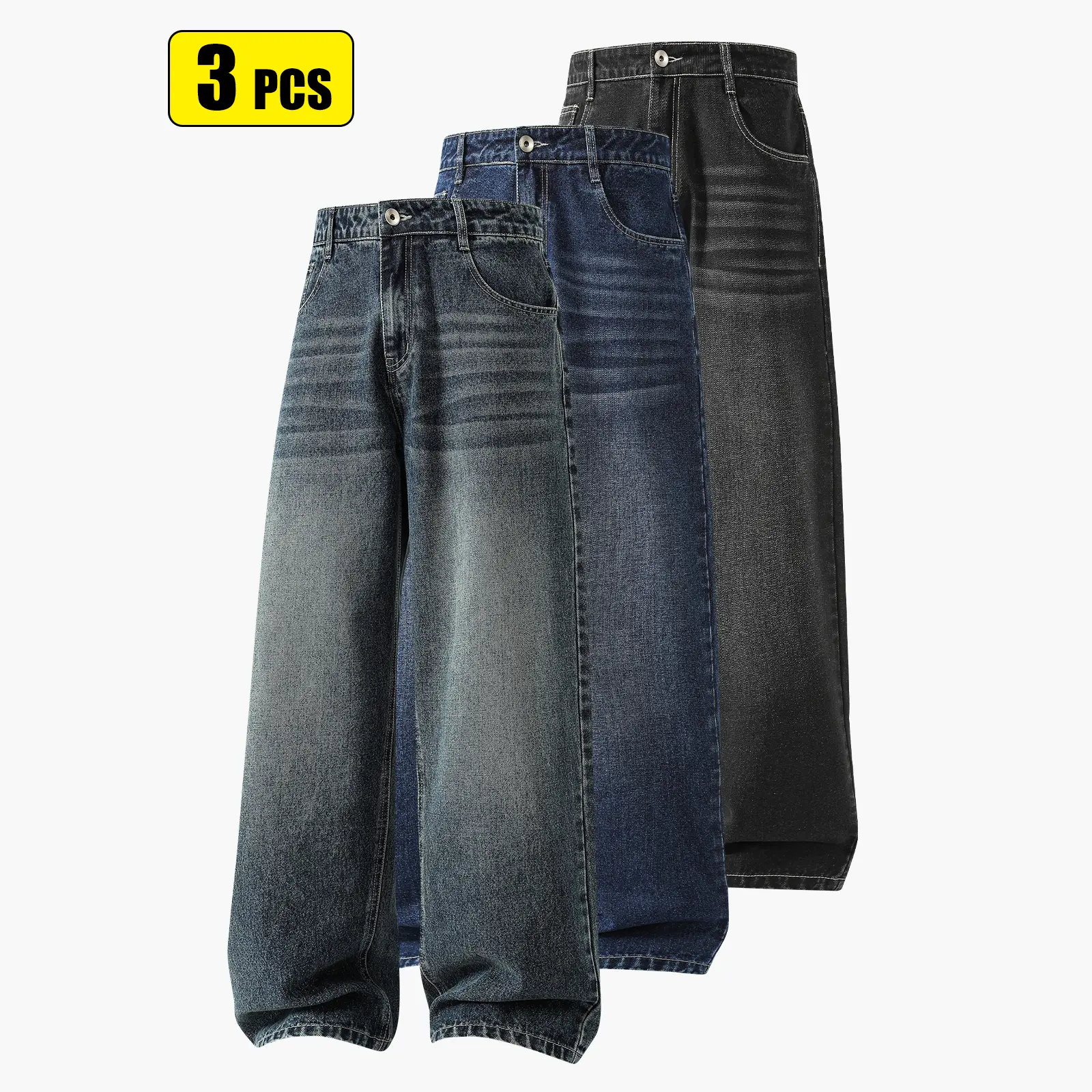 Retro blue + deep blue + black gray