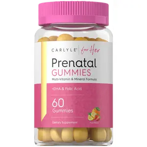 Carlyle Prenatal Gummies for Women | with DHA & Folic Acid | 60 Count | Fruit Flavor | Non-GMO, Gluten Free Supplement | for Her