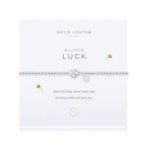Katie Loxton A Little Luck Silver-Plated Bracelet with Clover Charm