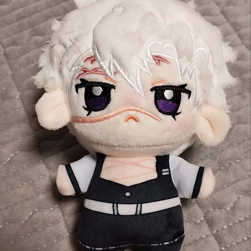 Hot 10cm Demon Slayer Anime Shinazugawa Sanemi Plush Cute Doll Keychain Pandent Stuffed Cartoon Figure Accessories Pandent Toys