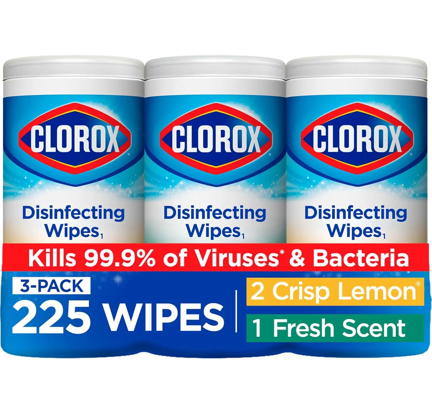 Clorox Disinfecting Wipes Value Pack - 75 Count, Pack of 3 (May Vary), Household Essentials