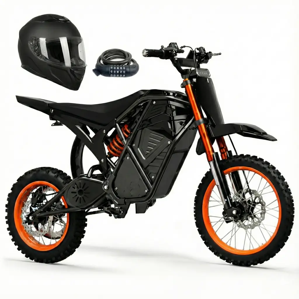 ebike+Lock + Helmet(Orange)