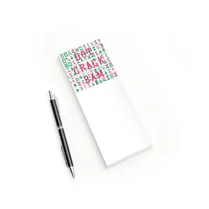 NP6662-Mahjong Dot Crack Bam Pink and Green Notepad