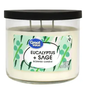 Great Value Eucalyptus & Sage Candle, 14 oz