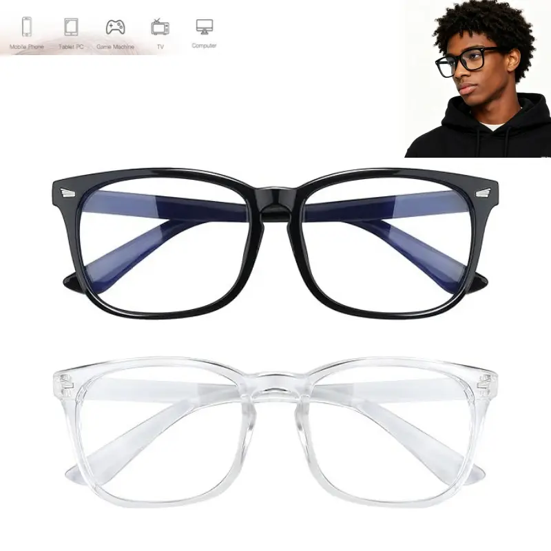 Computer Glasses ,Square Glasses ,2025 Fashion Gaming Glasses ,TV Phones Glasses ,Daily Use Eyeglasses, Glasses for Mens Womens 3 Pack / 2 Pack /1 Pack