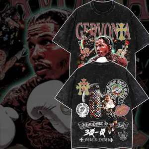 Gervonta Davis Tank Boxing Champion Vintage Graphic T-Shirt Fighter Collage Streetwear Heavyweight Cotton Unisex Boxing Fan Shirt