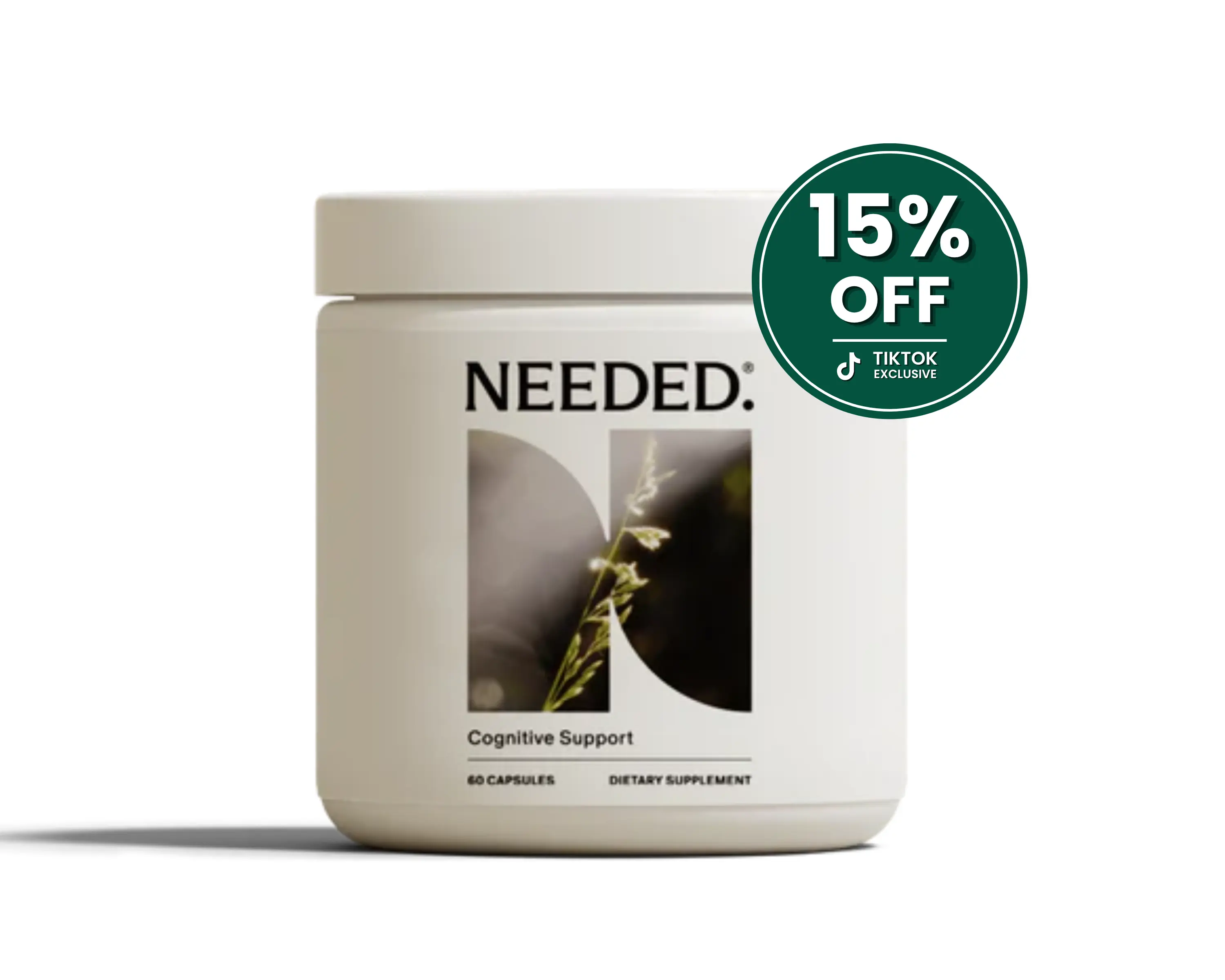 NEEDED. Cognitive Support - 60 Capsules (1 Month Supply) - Expertly-Formulated Ashwagandha, Lion's Mane & Reishi Mushroom Blend - Clinically Studied for Mental Clarity Focus & Energy - Postpartum Brain Fog - Breastfeeding Safe