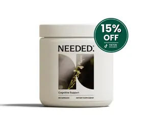 NEEDED. Cognitive Support - 60 Capsules (1 Month Supply) - Expertly-Formulated Ashwagandha, Lion's Mane & Reishi Mushroom Blend - Clinically Studied for Mental Clarity Focus & Energy - Postpartum Brain Fog - Breastfeeding Safe