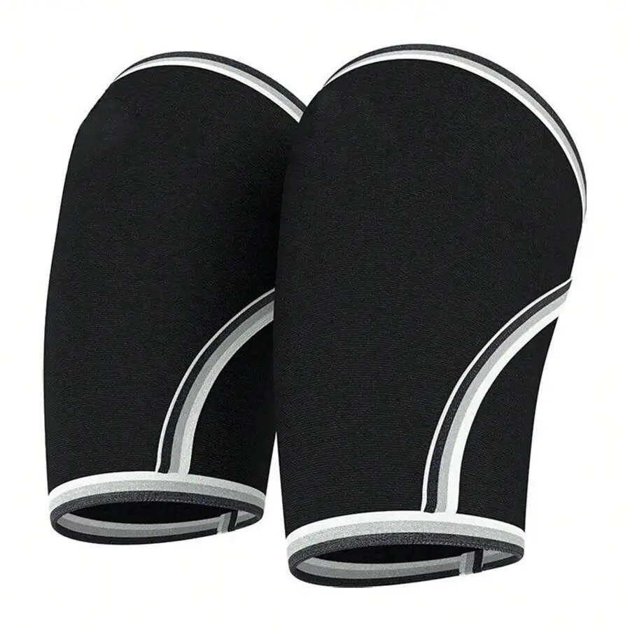Knee Sleeves (Pair) 7MM Neoprene Compression Knee Braces For Heavy-Lifting Weightlifting Squats Gym Cross Training Knee Support Leg Supporter Leg Band