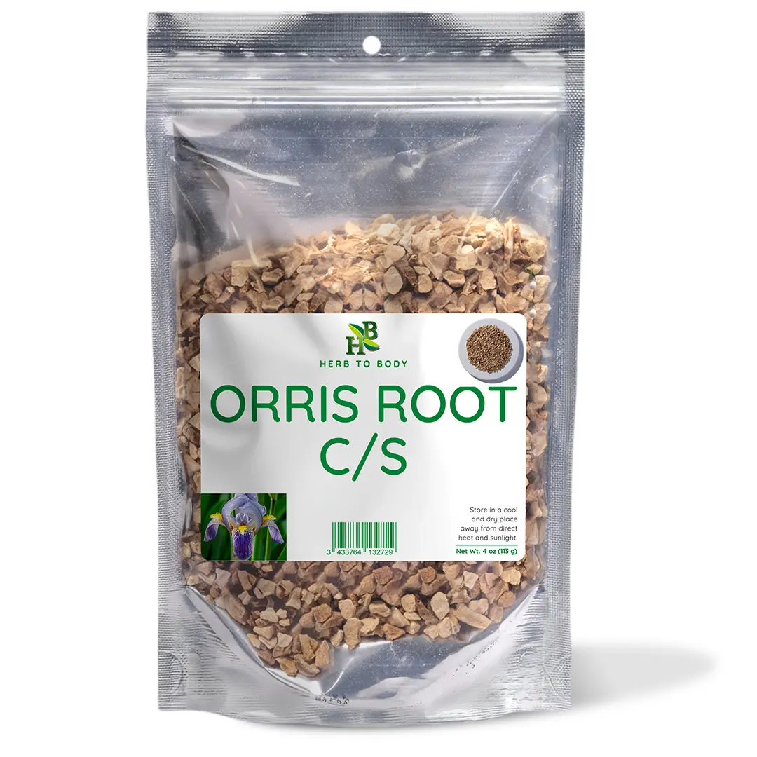 Herb To Body Orris Root C/S | Cut & Sifted | Iris Germanica | Wildcrafted | 4oz