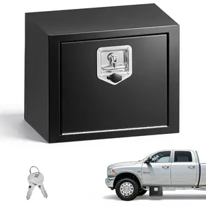 【DealsForYouDays】VEVOR Heavy-Duty Steel Underbody Tool Box, 18x12x14 in Lockable Waterproof T-Handle Organizer with Keys, Heavy Load Capacity Pro-Level Performance for Van, SUV, Black