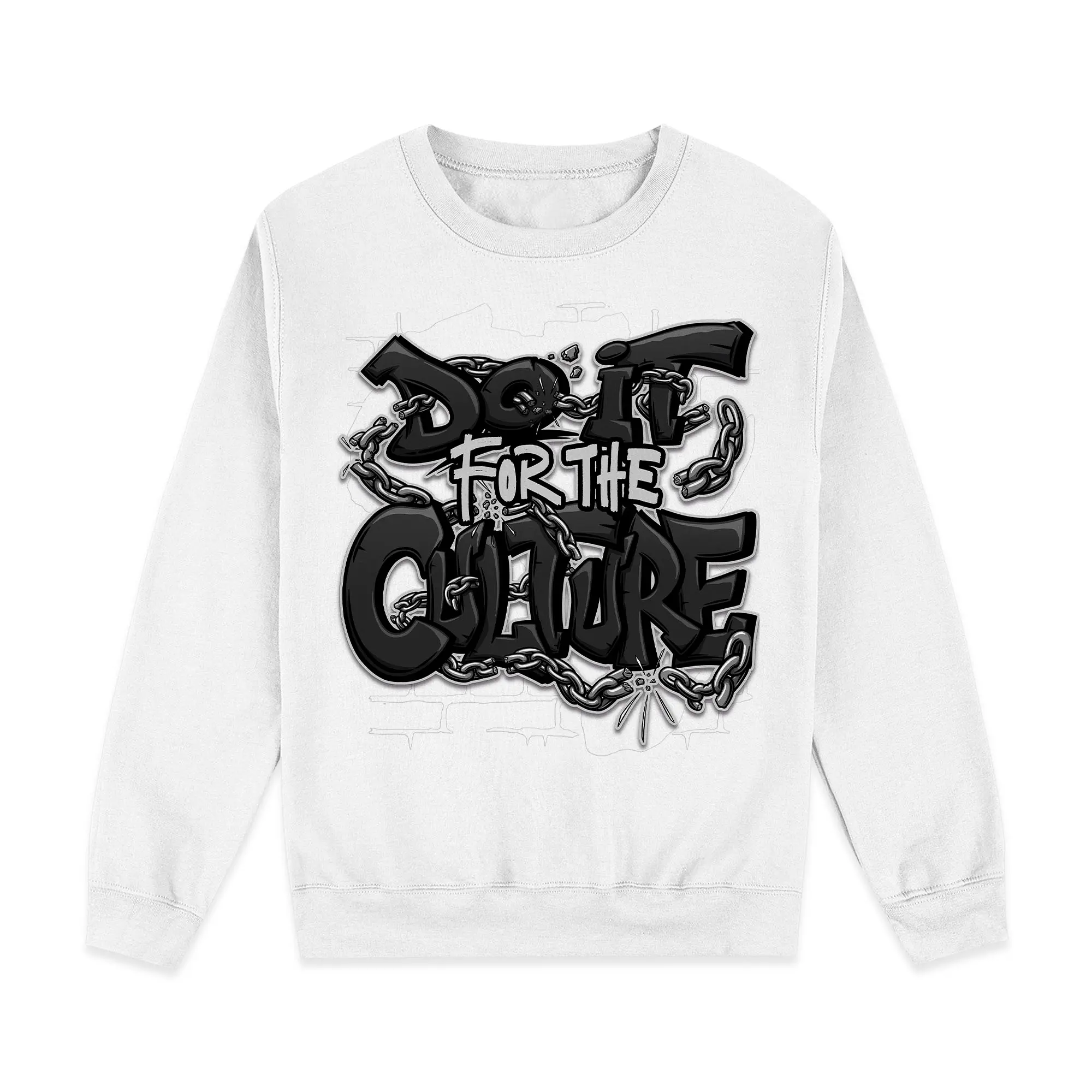 Do It For Culture Sweatshirt Match 4 Retro Thunder White | Color-Match Design Shirt |Customizable Fit (S-5XL) | Ideal for Matching Your Favorite Sneakers