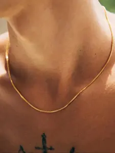 Simple Style Plain Color Stainless Steel Chain Necklace, Fashion Jewelry for Party, Daily Clothing Decor, Trendy All-match & Exquisite Jewelry for Birthday Gift, Minimalist Chain