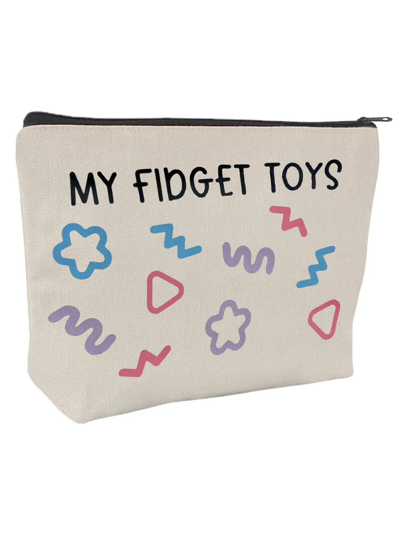 Bright My Fidget Toys Storage Travel Bag, Travel organization pouch, Makeup organizer pouch, Organizing pouch, Zipper Pouches, with a Feel Anxious theme, for gadgets, supplies, durable zipper closure, travel accessories, Christmas gifts