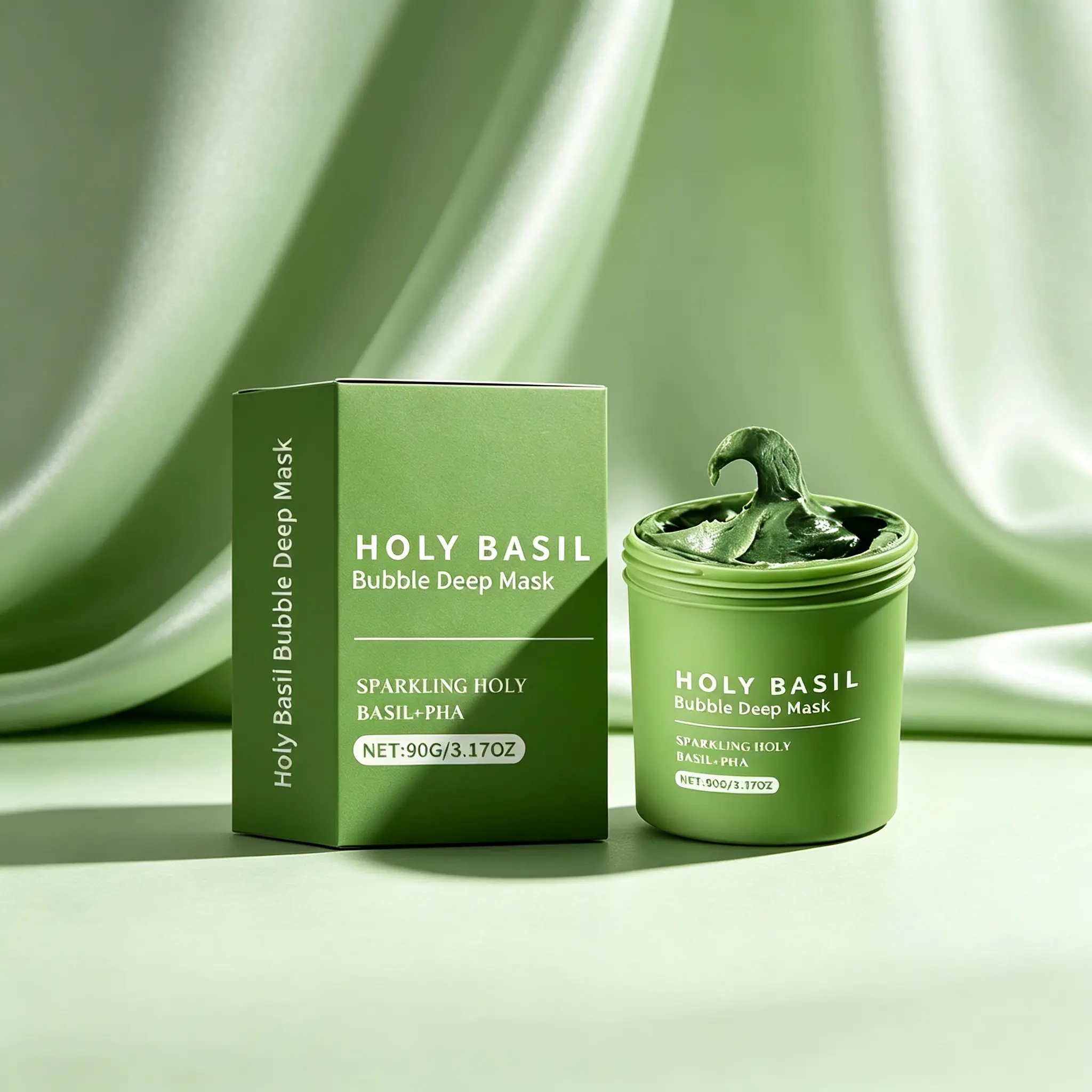 Foam Bubble Deep Face Mask with Holy Basil & PHA - Gentle, Radiant Skin Renewal, Smoother Texture, 90g/3.17oz, All Skin