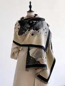 Women's Thick Fashion Print Scarf, Elegant Floral Shawl Wrap, Perfect Gift for Women, Stylish Accessory for Any Occasion