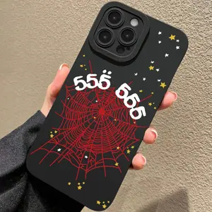 Fashion Trend Spider Web Pattern Phone Case Anti-drop Anti-stain High-quality Smartphone Protective Case Suitable for iPhone 17 16 15 14 13 12 11 Pro and All Other Models Ideal as a Gift for Family and Friends to Protect Phones