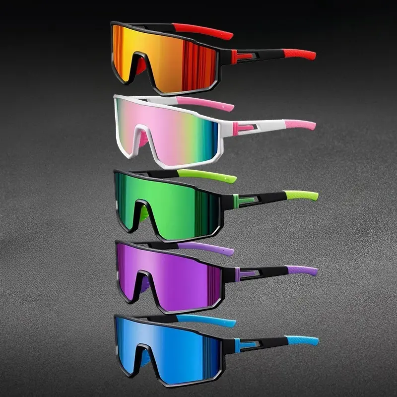 XUH 5-Pack Unisex Oversize Shape Sports Eyewear - Polarized Lens Biking Sunglasses, UV400 Sun Protection, Anti-Glare, Windproof, Ideal for Cycling, Hiking, Unisex Wear Adults' Outdoor Accessories
