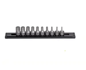 GRIPEDGE 10-PC RPT 1/4'' Drive Low-Profile Metric Hex Dual Action Driver Bit Set Part #DDHAM10S