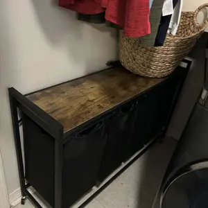 Sweetcrispy Rolling Laundry Hamper with Pull-Out Removable Bag Freestanding Clothes Basket Organizer with Wheels Adjustable Feet for Bedroom or Bathroom