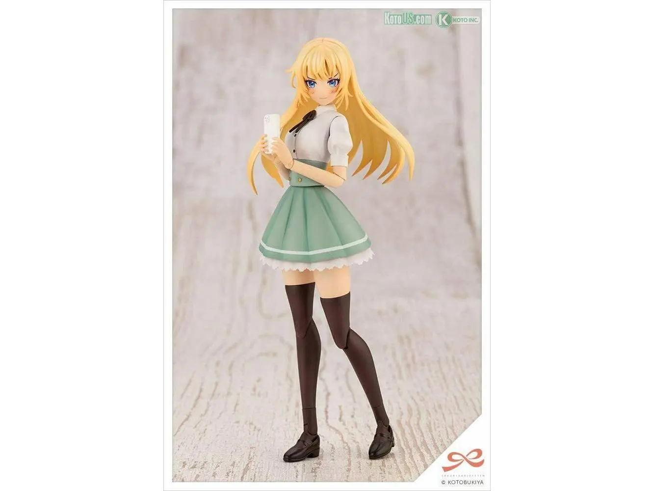 212 MAIN Kotobukiya JK003 Sousai Shojo Teien Ritsuka Saeki St. Iris Gakuen Girls High School Summer Clothes Plastic Model Kit, Pose-Ready, Easy to Assemble, with Alternate Faces, Idol Look, Girl, Snap-Fit, Pre-Printed Eyes