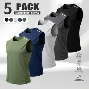 TOOTD Premium – 5-Pack Men’s Tank Tops: High-stretch, breathable muscle tank tops; sleeveless shirts for fitness and casual wear; mesh breathable quick-dry sleeveless shirts—ideal for summer workouts, running, and training.