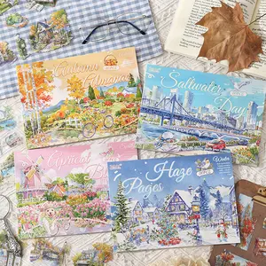 20pcs Large Sticker Book DIY Decorative Scrapbooking Journal Diary Phone Case Frame Album Gift Envelope Card Making Supplies