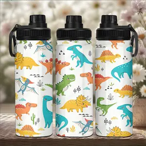 20oz Stainless Steel Insulated Mug, Stainless Steel Flask, Dinosaur Print Design, Double Wall Vacuum Technology, Perfect Gift for Christmas Halloween Thanksgiving