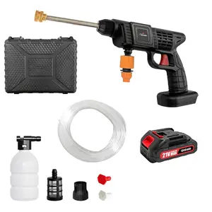 Wireless High Pressure Washer, Portable Handheld Electric Car Wash Tool, 1300mah Battery Pack, 6-In-1 Nozzle, Floor Fence Wall Cleaning, Car Wash Kit, Car Wash Sprayer