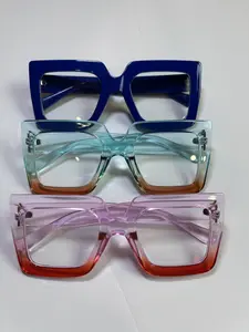 3 Pack Oversized Square Frame Glasses for Women High Quality Eyewear Fashion Accessory Stylish & Functional Decorative Spectacles