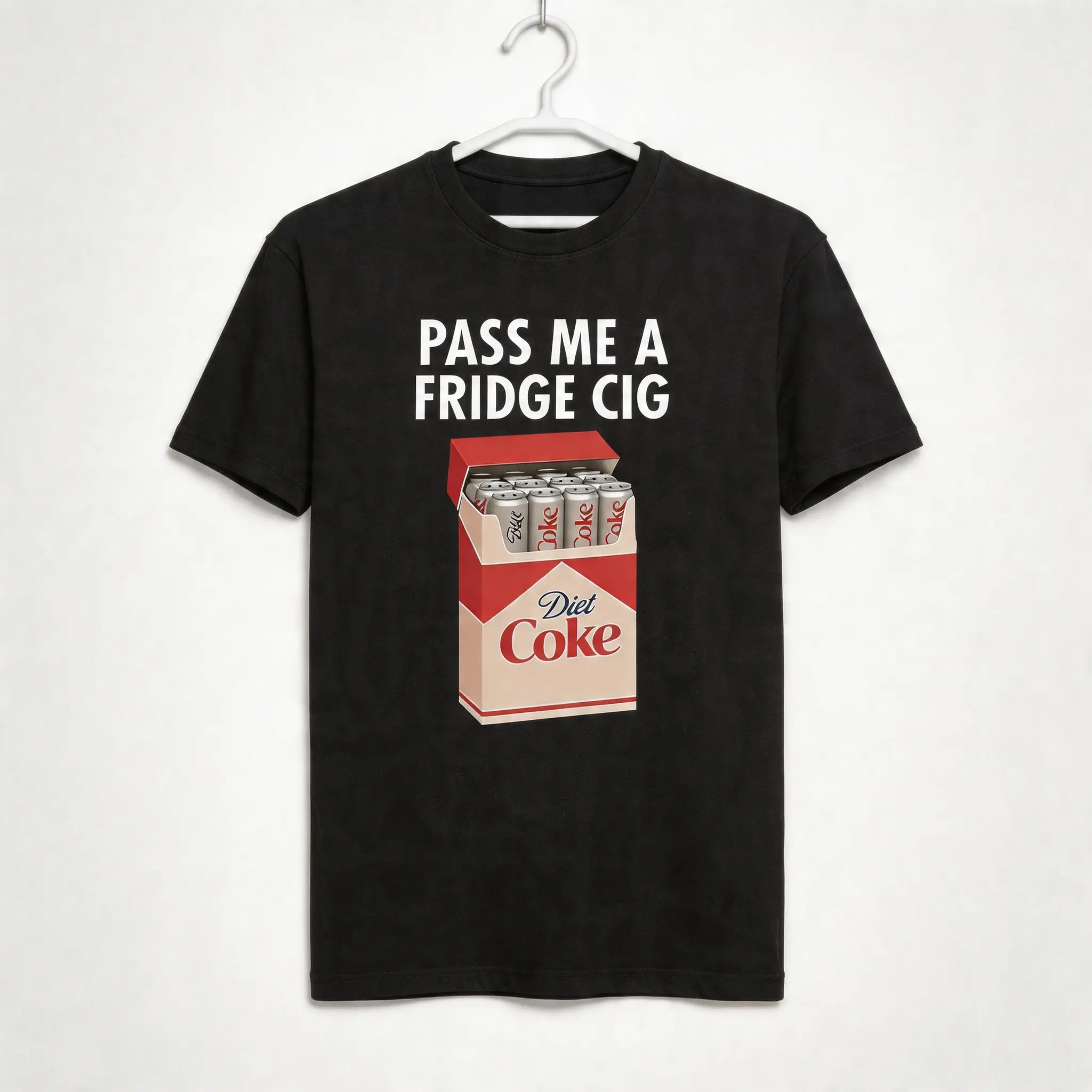 “Pass Me A Fridge Cig” Funny T-Shirt – Hilarious Fridge Cigarette Joke Tee, Casual Short Sleeve for Men & Women, Great Gift for Smokers & Party People #FridgeCig