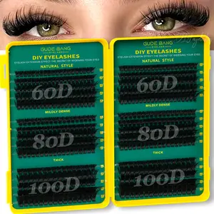 60D+80D+100D eyelash suit, 540PCS large-capacity eyelash cluster, soft, simple and comfortable to wear, various styles to combine DIY single eyelash, false eyelash beginners at home or out for daily life & dating & party.