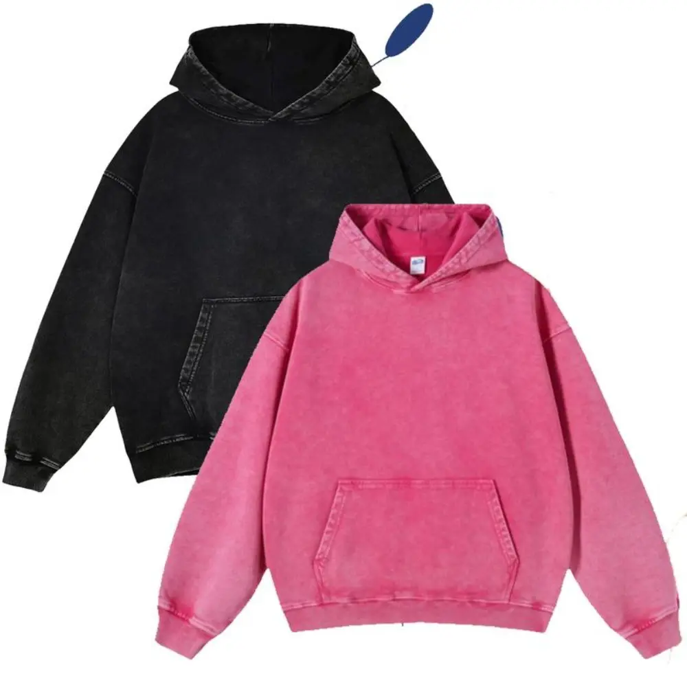 2 Pack Acid Wash Hoodie Oversized Vintage Hoodie Unisex Heavy Weight Hoodie Distress Hoodies for Men Women Couples Acid Wash Hoodie Oversized Vintage Fade Hoodie Unisex Heavy Weight Hoodie Distress Hoodies for Men Women Couples with Pockets Stylish Men
