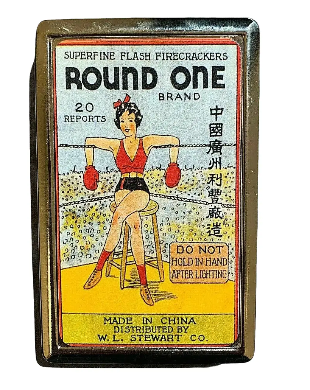 Boxing Vintage Advertisement Metal Case Wallet