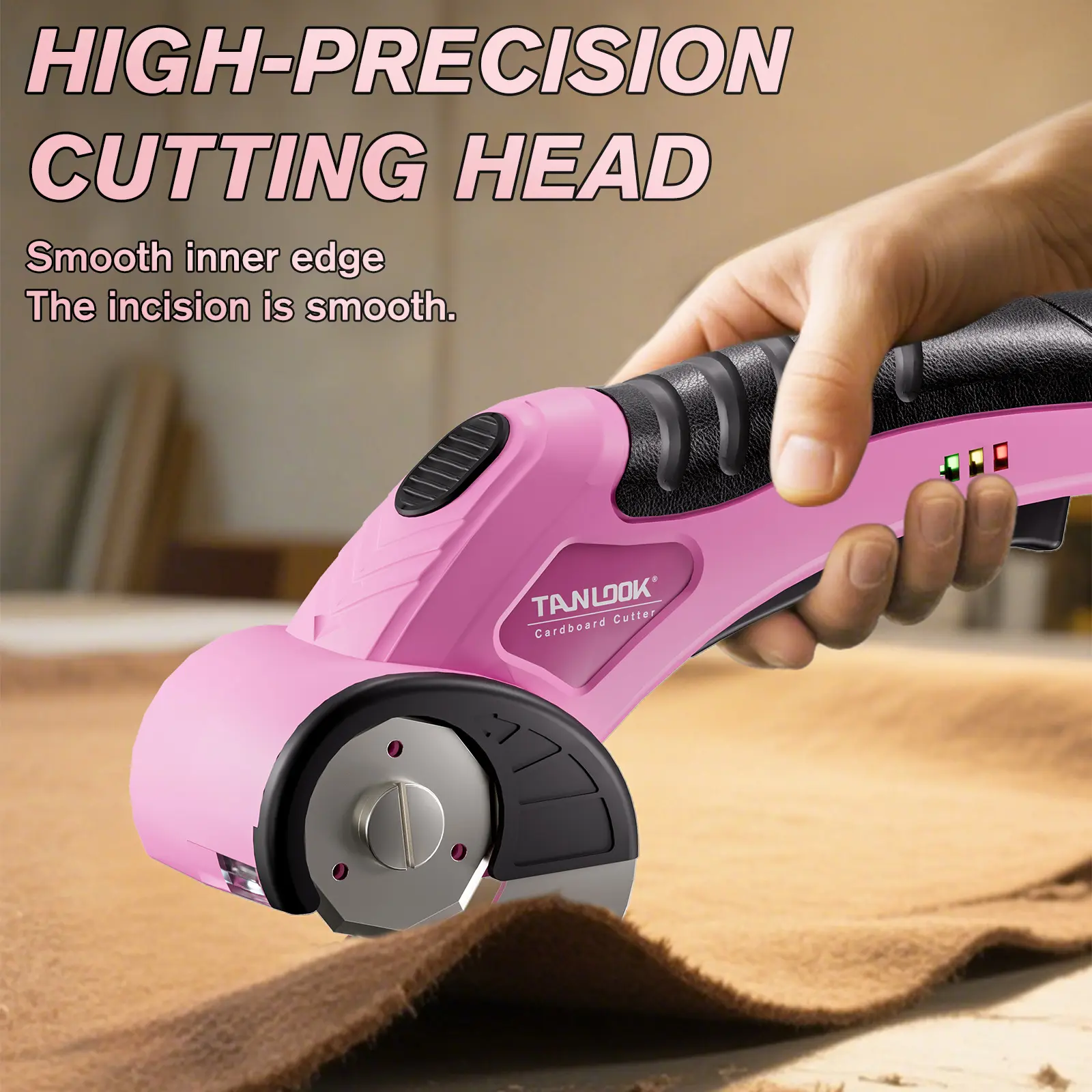 Tanlook USB Cordless Electric Handheld Fabric Scissors - 1.5Ah Rechargeable Battery Powerful Cutting Tool, Cordless Freedom for Home Crafts, Cuts Cardboard, Fabric & Plastic