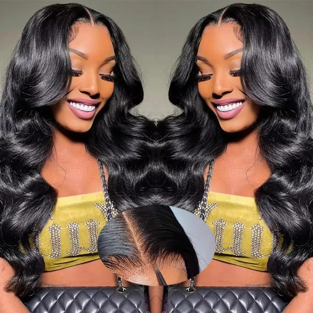 【LIVE ONLY】 Glueless Wigs Human Hair Wig Body Wave 13x4 Lace Front Wigs 24 inch Human Hair Pre Plucked 180 Density Body Wave Wig for Women