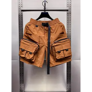 [Retro Cargo Shorts] Lightweight Breathable Men's Retro Cargo Shorts | Multiple Pockets, Mid-Rise Regular Fit for Casual, Outdoor & Sports - Machine Washable, Gym Shorts, Casual Wear, Utility Style, Nonstretch Material