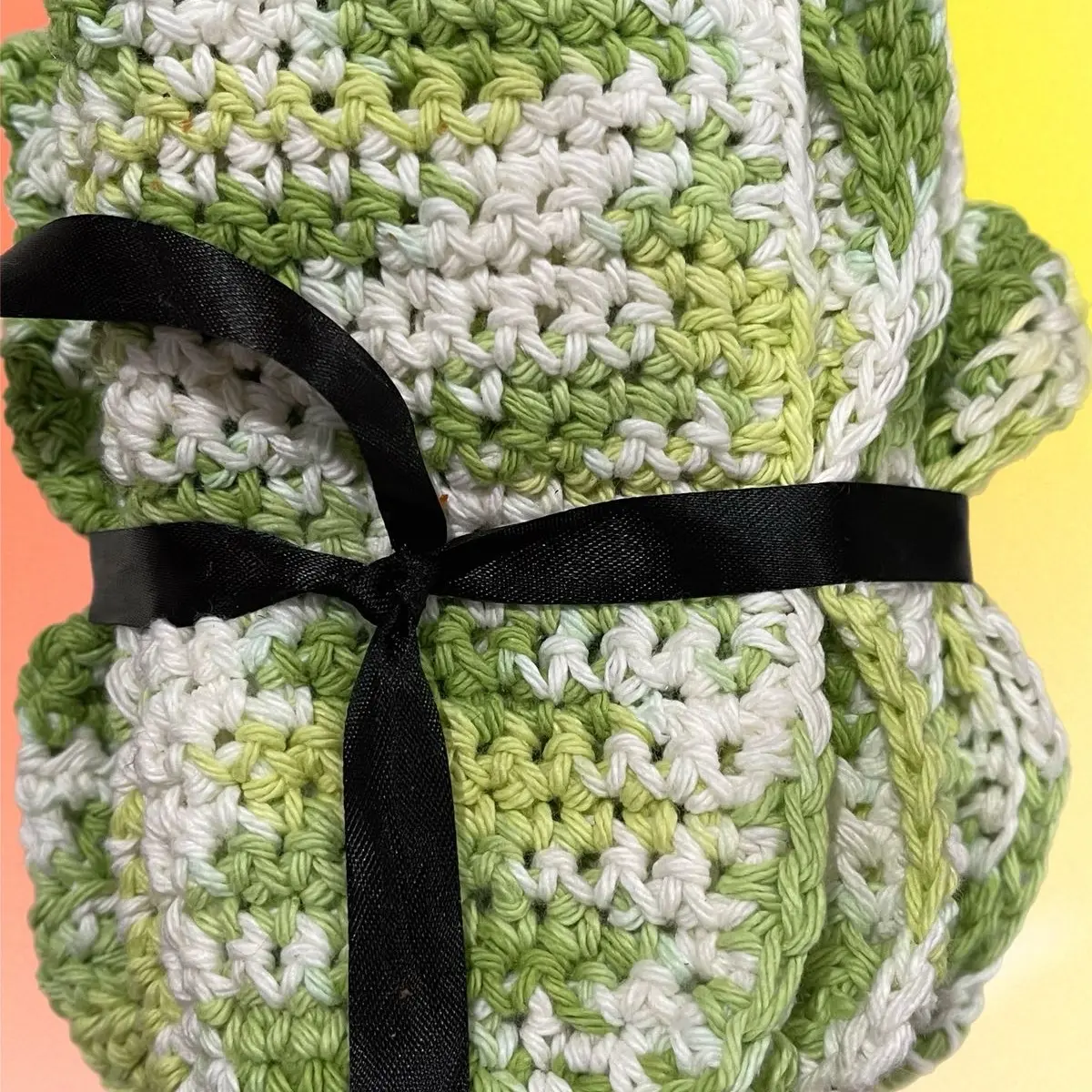 Wash rags/dish rag plus hand towel set Absorbent Crochet Kitchen Cleaning