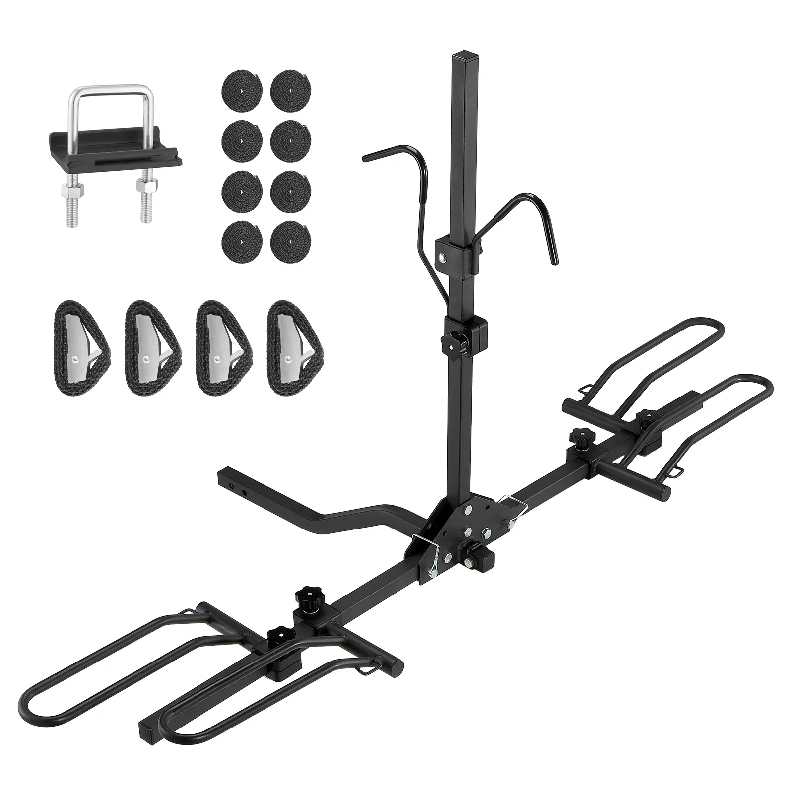 【Summerfinds】VEVOR Hitch Mount Bike Rack 2-Bike Platform Style80 LBS Max Capacity Bike Rack Hitch for 1.25-/2-inch ReceiverTitling and Folding Bike Carrier with Tires up to 2.4" Widefor CarSUVTruckRV