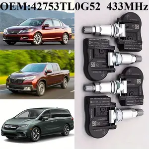 1Pcs/4Pcs OEM#42753TL0G52 #433MHz TPMS/TIRE PRESSURE SENSOR, Tire pressure monitoring, Fit For #HONDA:ACCORD(13-15) JAZZ/HYBIRD(14-15) LEGEND(16-17) RIDGELINE(17-21) PILOT(16-21) ODYSSEY(18-21, TOURING 18-20) #ACURA:RDX(16-17) CDX(2017-2020/06)