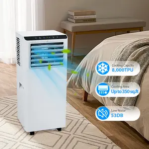 GARVEE 8000 BTU Energy Saving Portable Air Conditioner - 3-in-1 AC with Built-in Dehumidifier, Fan - Cools Up to 350 Sq.Ft, Quiet Operation, 24H Timer, Auto/Sleep Modes, Remote, Window Kit - Bedroom, Living Room, Energy Saving Ac